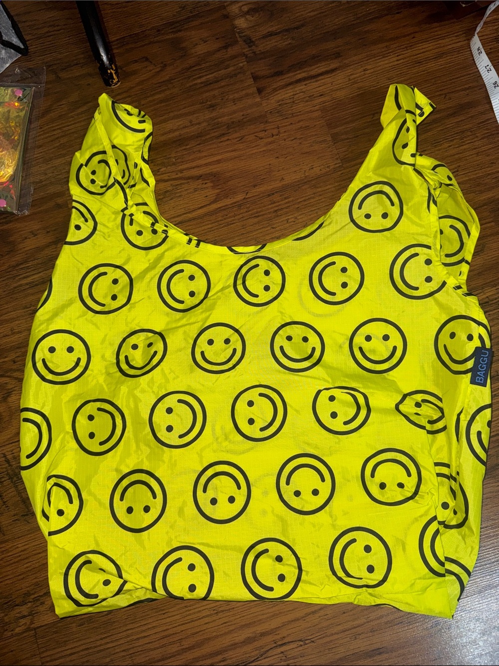 Yellow Smiley Reusable Tote Bag 43.M6